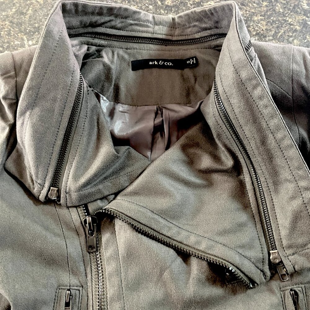 Ark & Co Brown Faux Leather Jacket - Size Small - Picture 6 of 7